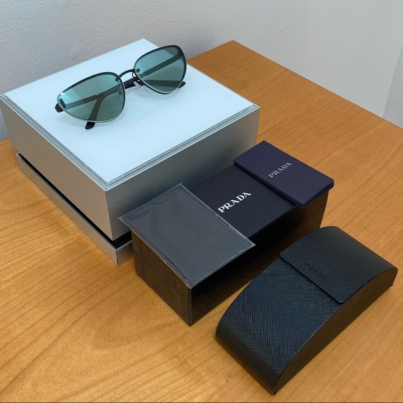 NWT Prada Duple Sunglasses in Jade/Aqua Green - Picture 5 of 12